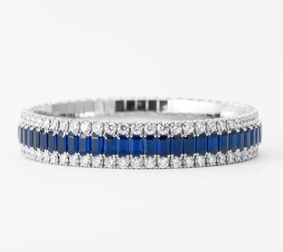 Picchiotti XPANDABLE: sapphire and diamond bracelet in 18k white gold