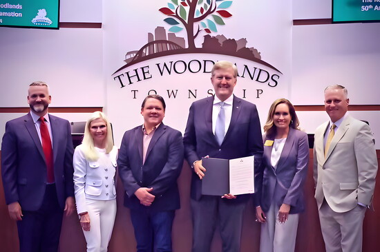 The Rotary Club of The Woodlands received a proclamation from The Woodlands Township recognizing 50 years of service.