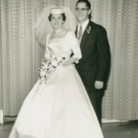 The Coupes on their wedding day