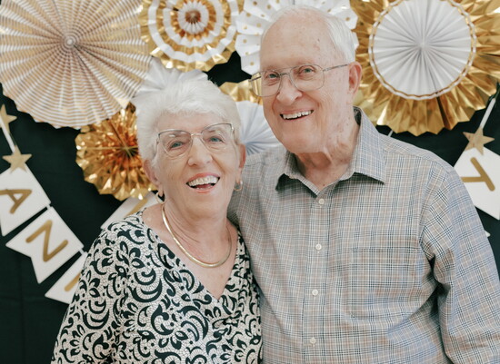 The Coupes at their 65th wedding anniversary