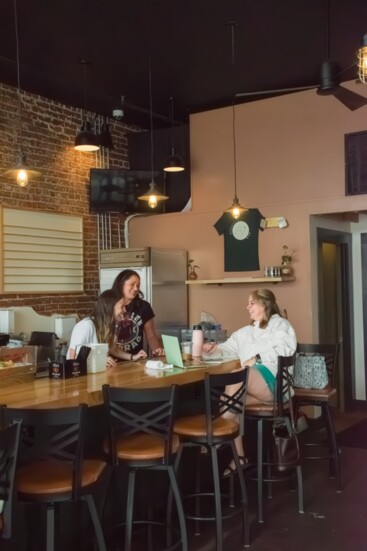 (L-R) Owner Elle Nelson, bartender and mocktail menu creator Karlee Mayers, and bar manager Natasha Orsi