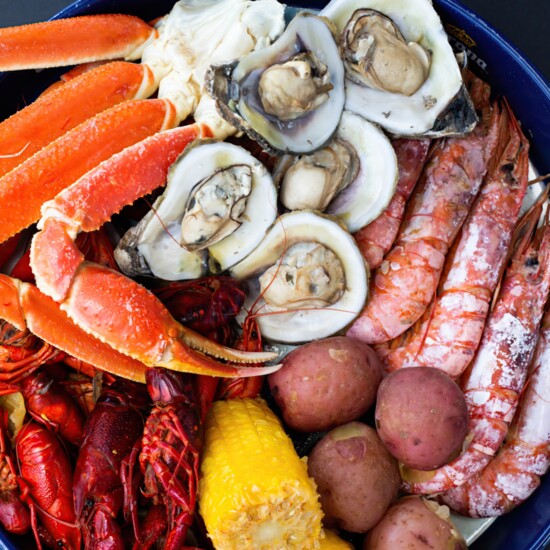 The Steamed Seafood Platter is a favorite at the Cajun Steamer.