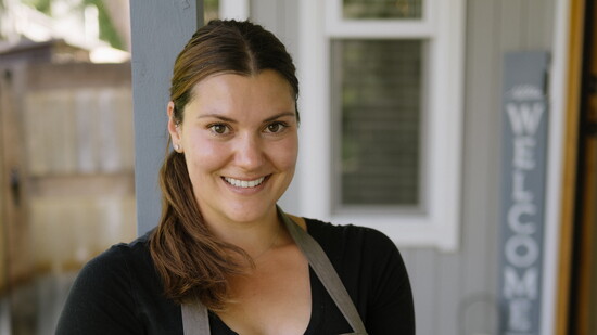 Amanda Rogers with Santa Ynez Sourdough Photo by Lena Britt Photography