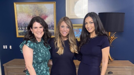 With Amy Palmer and publisher Marisa MacLean filming the Westport Lifestyle episode of The Westport Show.