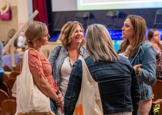 Dr. Victoria Petty speaking with attendees