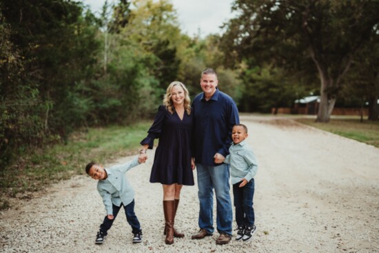 Richie and CeCe Ray with Ryker and Roman