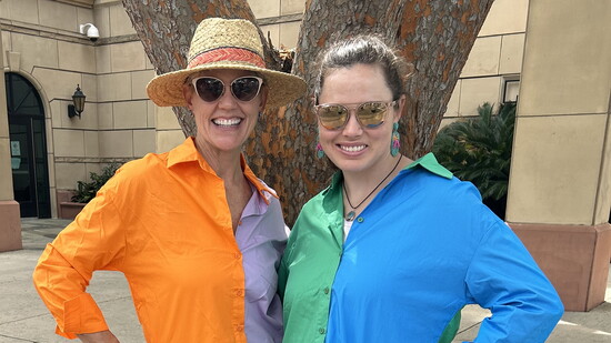 Tara and Caroline dressed to capture their spirit