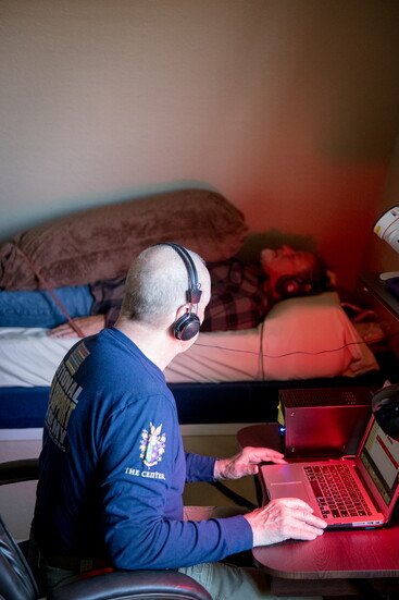 Vibroacoustic therapy at the center uses 432-hertz sound waves delivered through mats and pillows, helping ease anxiety and bring deep relief.