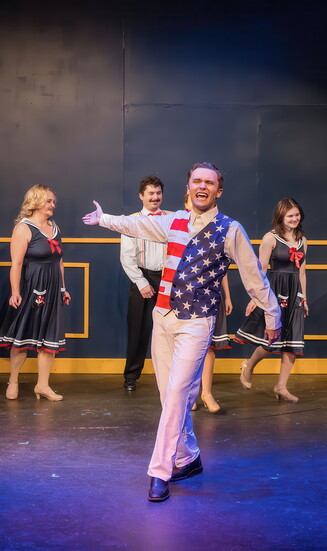 Patriotic costuming fits this scene in Holiday Inn.
