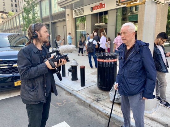 Kevin Ford films Robert Downey Sr. during production of "Sr."