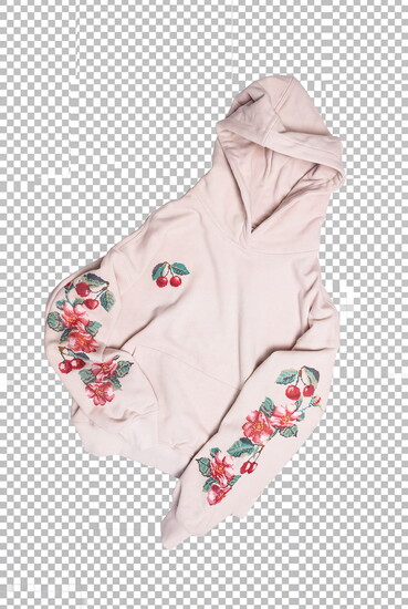 Mon Chérie Floral Embroidered Sweatshirt — Delicate floral and cherry embroidery adds a charming touch to this cozy favorite.