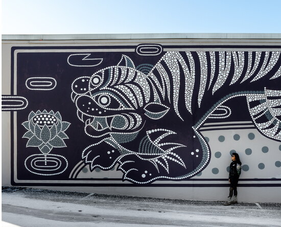 Tiger mural on Islington Street