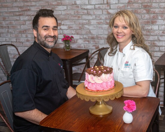 Lili Bella's owners David and Jennifer Ramos enjoy a moment in their bakery.
