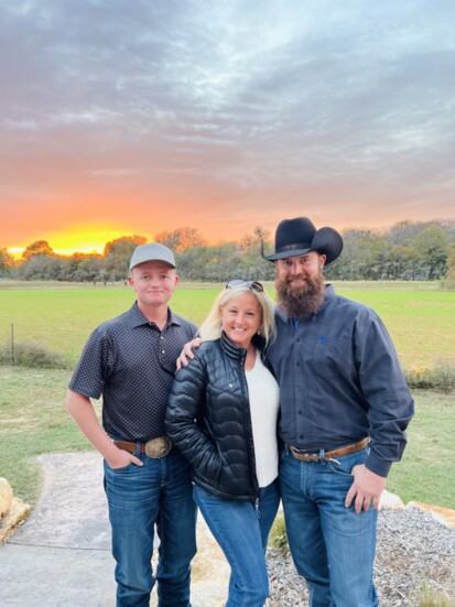 Zuri Linzer with his wife Shannon and son Kelly of Linzer Ranch.