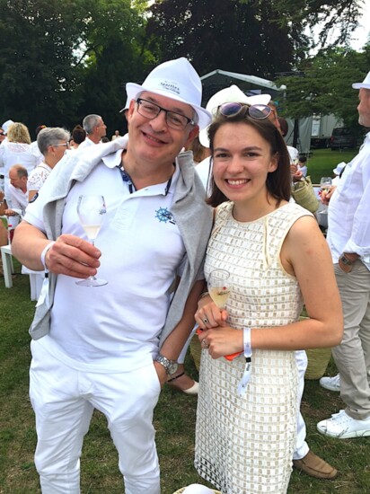 Agathe and her father. Pierre-Yves Raffin