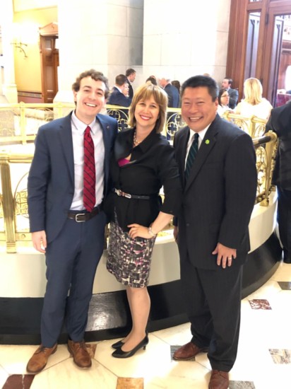 Will Haskell, Lisa Wexler, and Tony Hwang. Lisa was in Hartford advocating for the probate court system.