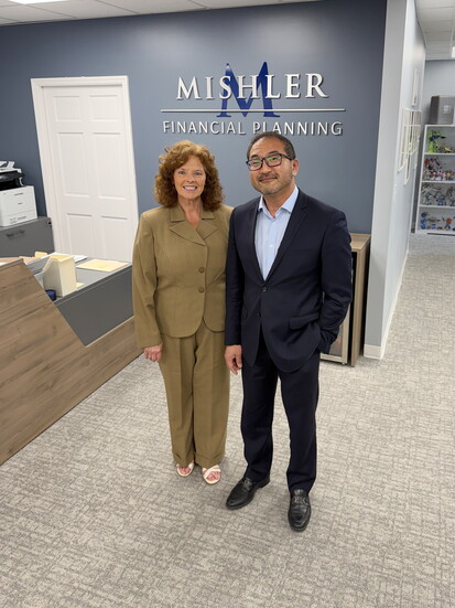 Cheryl Carson Hutcheson + Sye Mishler of Mishler Financial Planning in West Chester.