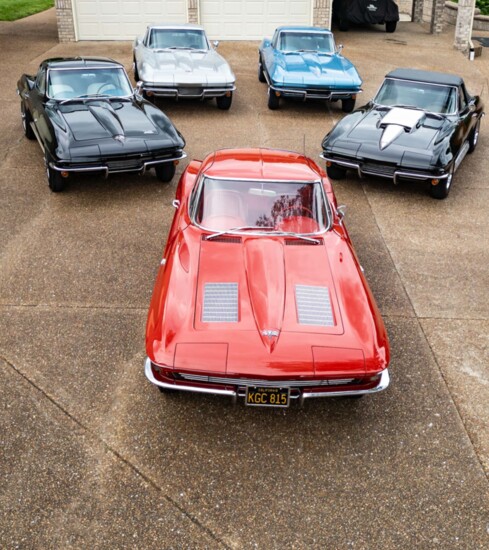 A full house - Collector Mike Kidd's Corvette collection spans all 5 years of the C2 series from 1963 to 1967.