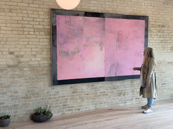 The gallery's clean lines and natural materials create a calm backdrop for ambitious contemporary exhibitions in the Hill Country.