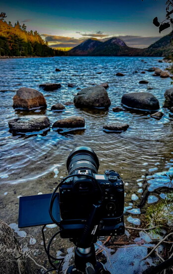 Shooting Jordan Pond in Acadia National Park. Photo courtesy of David Mazur