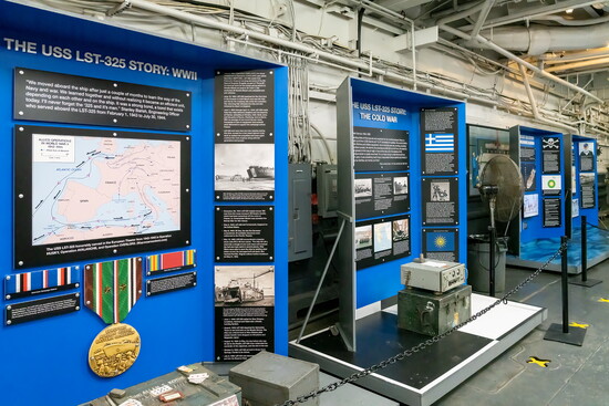LST-325 has a variety of historical displays.