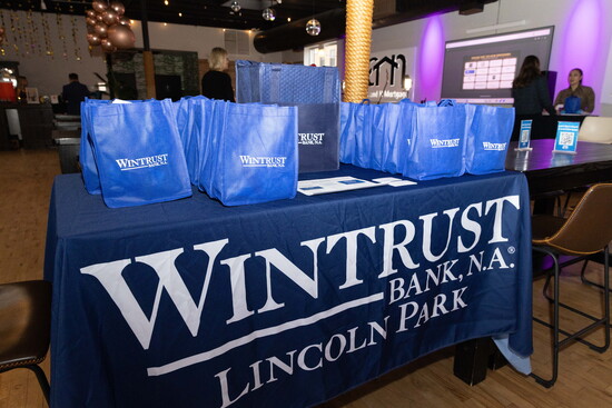 Wintrust was there giving gift bags