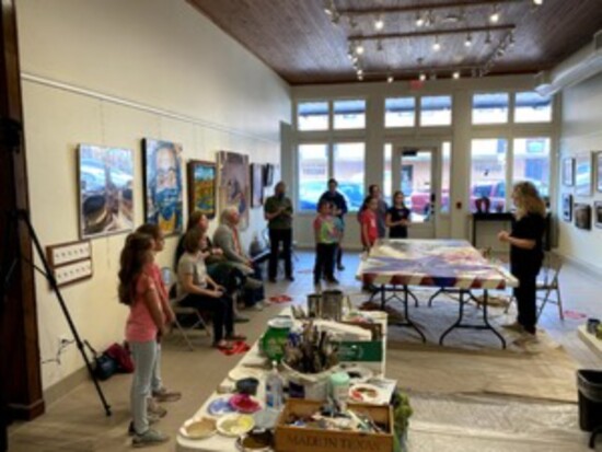 A class at Conroe Art League's Madeley Building. 