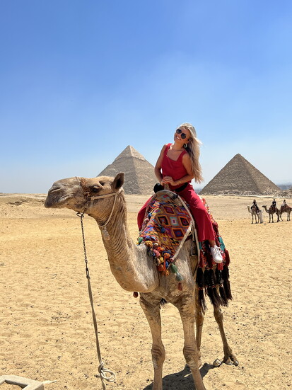 Lauren on travel in the Middle East