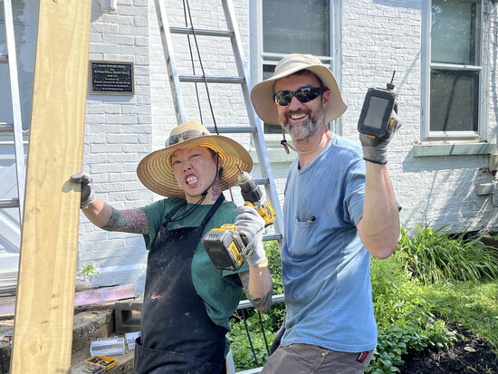 Yani Sheng is famous for her wood carving and for her printmaking.