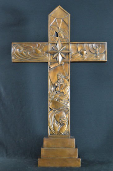 LaQuincey Reed was commissioned to create this cross for St. Andrew’s Community United Methodist Church in Moore.