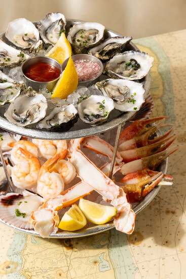 A classic seafood tower