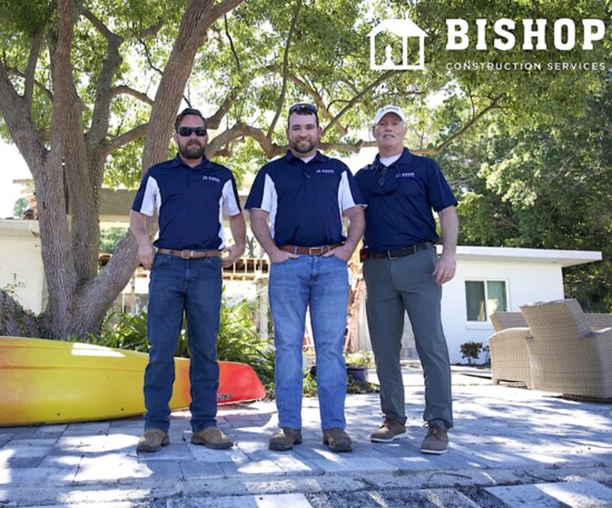 Bishop Construction Services' Supervisor Jonathan Swartz, Owner Michael Bishop, and Project Manager Mark Mercer