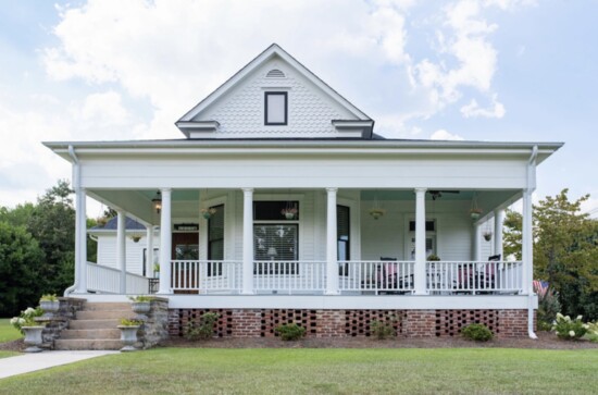 The Walker home, built in 1904, has numerous architectural details, a large front porch andits  original front door.  