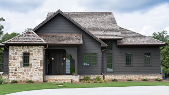 The Apel home, completed this year, is nestled in a discreet cove on Smith Lake.