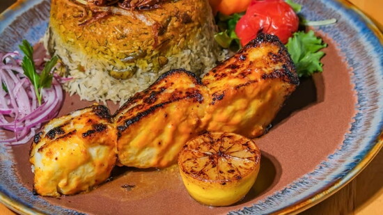 Chelo’s Chilean Sea Bass and Sabzi Polo Rice.