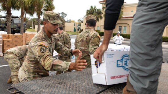 Florida Army National Guard, 2nd Battalion, 124th Infantry Regiment, 53rd Infantry Brigade in Venice during Hurricane Milton. (Photo by Pfc. Eli Johnson)