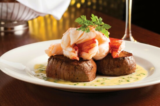 Seared Tenderloins with Butter Poached Lobster Tails