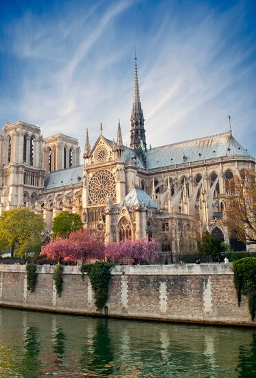 Notre Dame Along the Seine in Northern France