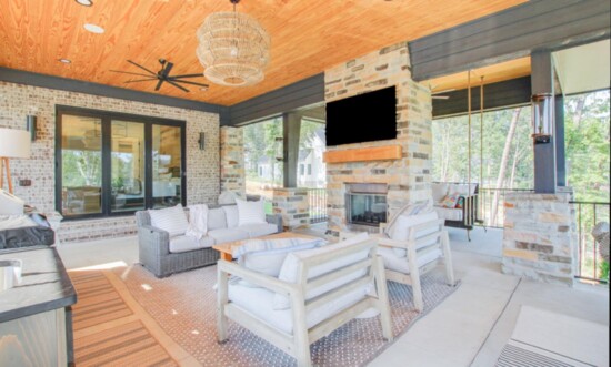 Lush outdoor living space at the home of Bart and Renee Walker.