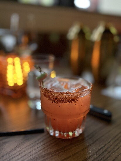 Watermelon Sling, a Jolly Rancher in a glass.