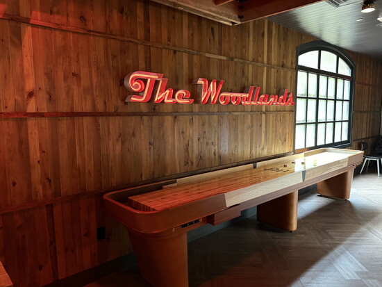 Always time for a quick game of shuffleboard.