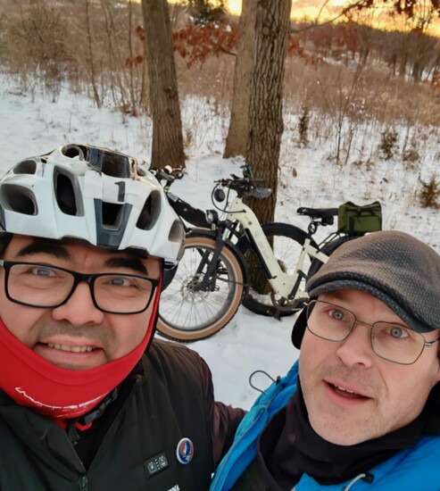 Bob Berellez and Mike Novello on the Millenium Trail.