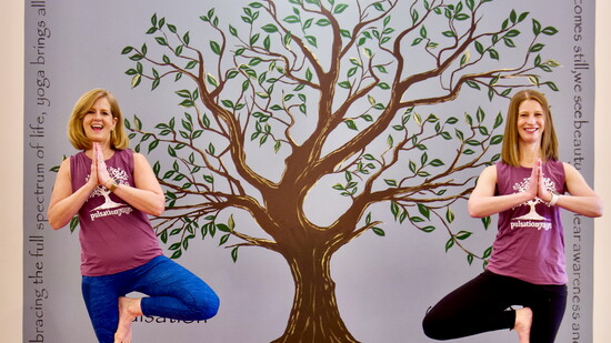 Sandy Smith and Susan Burns of Pulsation Yoga.