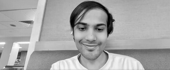 Rishabh during our online interview at Penn. 