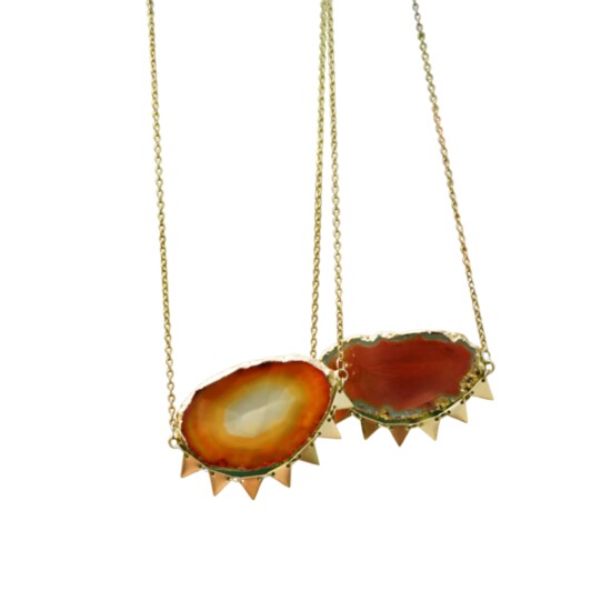 3. Agate Slice Necklace