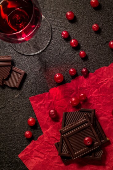 Wine and chocolate.