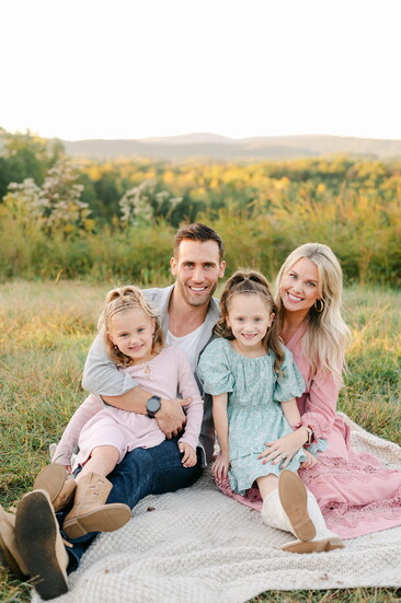 Ashlee Kinback of Derucki Construction with her family 