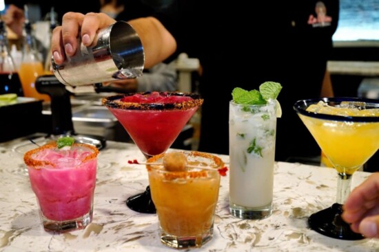 A variety of beautiful cocktails at La Catrina for sipping