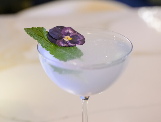Specialty cocktail French Pearl. 