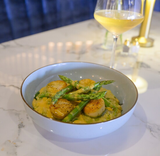 Chef Steve's classic Scallops Risotto.